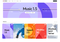 Click to view full screenshot MiniMax AI: Модели ИИ и инструменты для работы с голосом, текстом, изображениями и видео